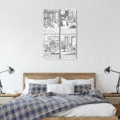 Afspeelkaarten met actuele commerciële weergave canvas afdruk (Insitu (Slaapkamer))