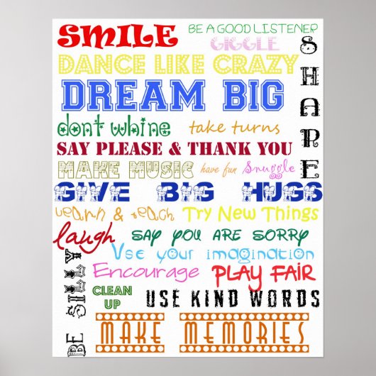 Afspeelkamerregels Poster (Voorkant)