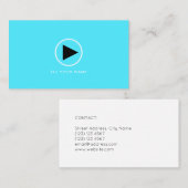 Afspeelknop logo minimalistisch visitekaartje (Voorkant / Achterkant)