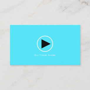 Afspeelknop logo minimalistisch visitekaartje