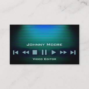 Afspeelknoppen, metalen strippen visitekaartje