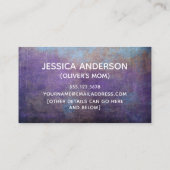 Afspeellettertype, Paarse blauwe mama afspeeldatum Contactkaartje (Achterkant)