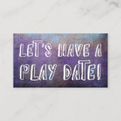 Afspeellettertype, Paarse blauwe mama afspeeldatum Contactkaartje (Voorkant)