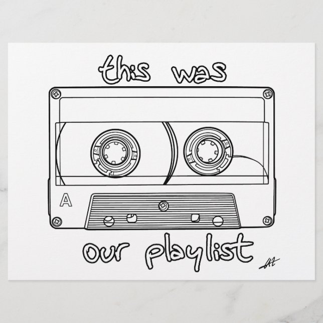  afspeellijst - kleurplaat. (Voorkant)