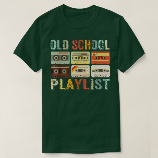 Afspeellijst van oude scholen t-shirt (Design voorkant)
