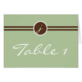 Afspeelmonogram in Sage Green Table Number