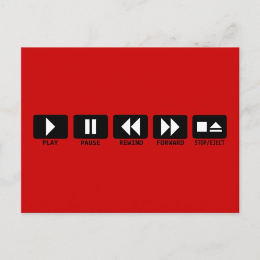 afspeelpauze Voorwaartse stop/uitwerpen terugspoel Briefkaart (Voorkant)