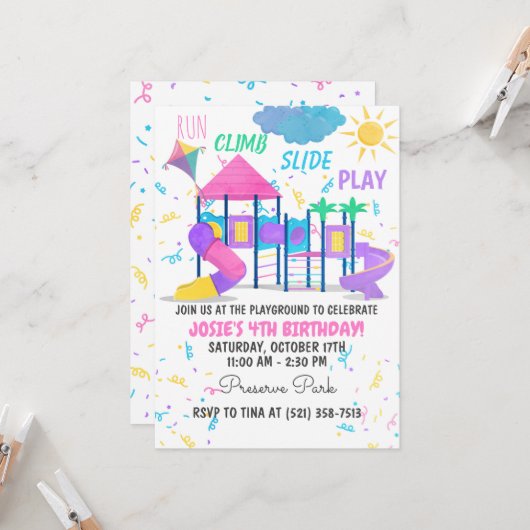 Afspeelroze Kaart (Voorkant / Achterkant in situ)