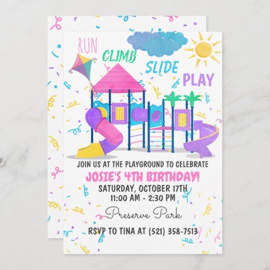 Afspeelroze Kaart (Voorkant / Achterkant)