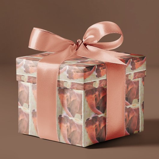 Afspeeltijd voor olifant omslagpapier cadeaupapier