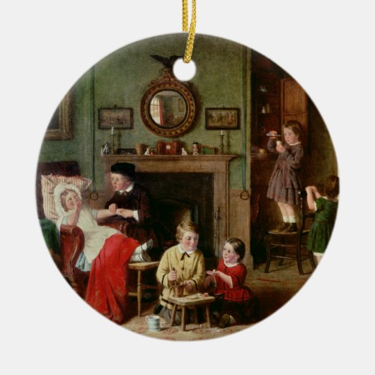 Afspelen bij doctoren keramisch ornament (Voorkant)