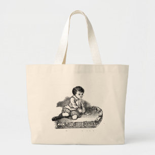 Afspelen met de trein grote tote bag