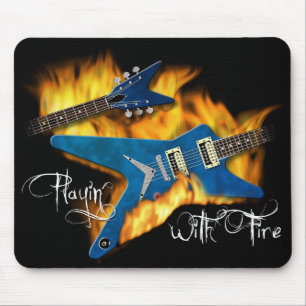 Afspelen met Fire Guitar Mousepad Muismat
