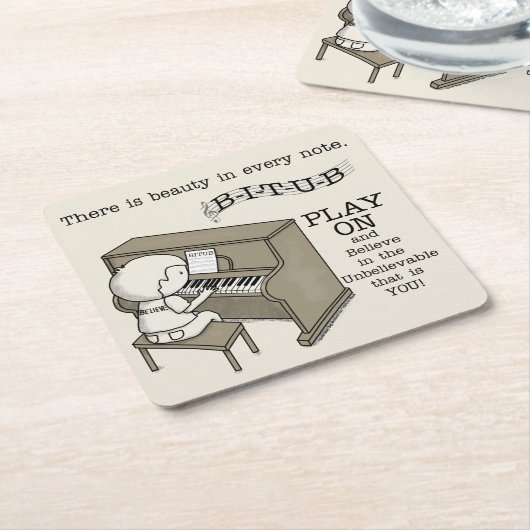 Afspelen op kartonnen onderzetters (Schuin)