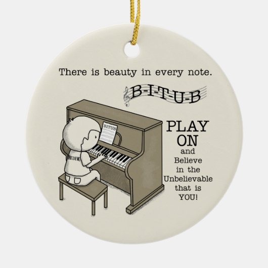 Afspelen op keramisch ornament (Voorkant)