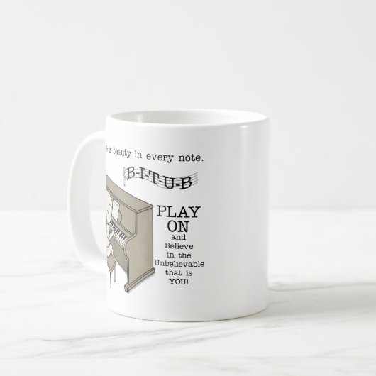 Afspelen op koffiemok (Voorkant links)