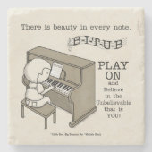 Afspelen op stenen onderzetter (Voorkant)