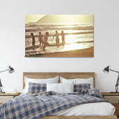 Afspelen op strand canvas afdruk (Insitu (Slaapkamer))