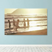 Afspelen op strand canvas afdruk (Insitu (Houten vloer))
