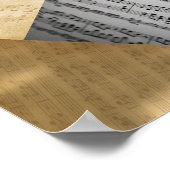 Afspelen, Piano Keys Antiek vel Music Poster (Hoek)