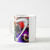Afspelen | Rainbow Fractal Art Koffiemok (Voorkant links)