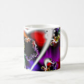 Afspelen | Rainbow Fractal Art Wrap Koffiemok (Voorkant rechts)
