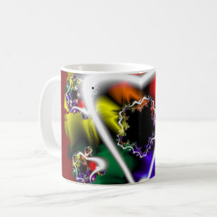 Afspelen   Rainbow Fractal Art Wrap Koffiemok