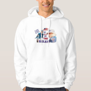 Afspelen volgens de regels - gespannen vlag hoodie