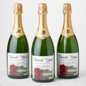 Afspiegeling van het Roodrode Roodhuwelijk Sparkling Wijnetiket (Flessen)