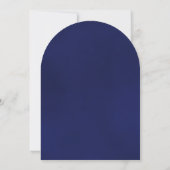 Afspiegeling van Navy Blue Roos Elegant Romantic W Kaart (Achterkant)