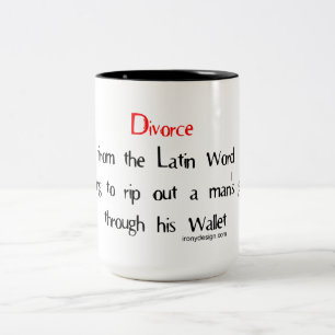 Afsplitsing van het Latijnse woord in de betekenis Tweekleurige Koffiemok