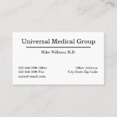 Afspraak als arts visitekaartje (Voorkant)