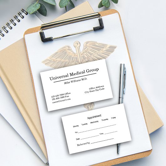 Afspraak als arts visitekaartje