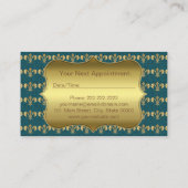 Afspraak Beauty Salon Gouden Monogram Afsprakenkaartje (Achterkant)