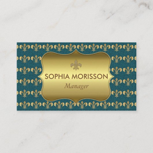 Afspraak Beauty Salon Gouden Monogram Afsprakenkaartje (Voorkant)