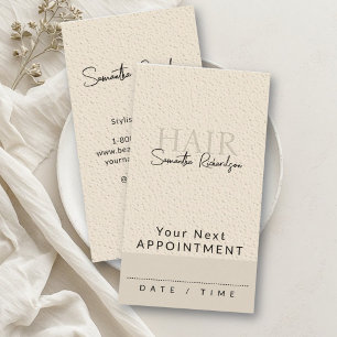 Afspraak Haarstylist Salon Earthy Modern Boho Afsprakenkaartje