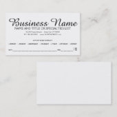 afspraak herinnering afsprakenkaartje (Voorkant / Achterkant)