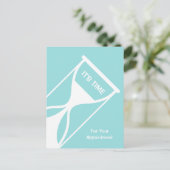 Afspraak Herinnering Eenvoudig en modern zandloper Briefkaart (Staand voorkant)