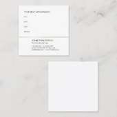 Afspraak Herinnering Goud Wit Elegant Ontwerp Afsprakenkaartje (Voorkant / Achterkant)