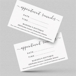 Afspraak Herinnering Kaart, Dokter Tandheelkundige Visitekaartje