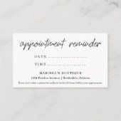 Afspraak Herinnering Kaart, Dokter Tandheelkundige Visitekaartje (Voorkant)