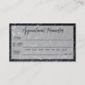 Afspraak Herinnering Kaarten Zwart Marmer Barber Visitekaartje (Achterkant)