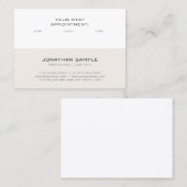 Afspraak Herinnering Modern Elegant Design Trendy Afsprakenkaartje (Voorkant / Achterkant)