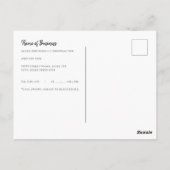 Afspraak herinnering Rustic Dark Wood Floral Briefkaart (Achterkant)