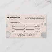 Afspraak Herinnering Silver Stippen Blush Pink Afsprakenkaartje (Voorkant)