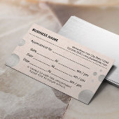 Afspraak Herinnering Silver Stippen Blush Pink Afsprakenkaartje