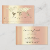 Afspraak Herinnering Word Map Gold Trader Finance Visitekaartje (Voorkant / Achterkant)