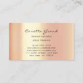 Afspraak Herinnering Word Map Gold Trader Finance Visitekaartje (Achterkant)