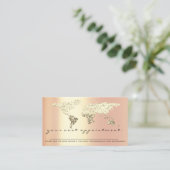 Afspraak Herinnering Word Map Gold Trader Finance Visitekaartje (Staand voorkant)