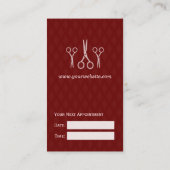 Afspraak Kapsalon Haarstylist Retro Vintage Afsprakenkaartje (Achterkant)